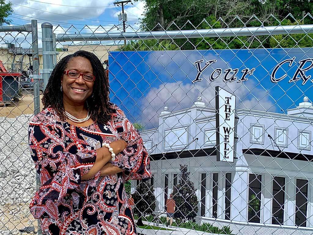 Shellie Stone, the co-founder of The Well during its construction phase.