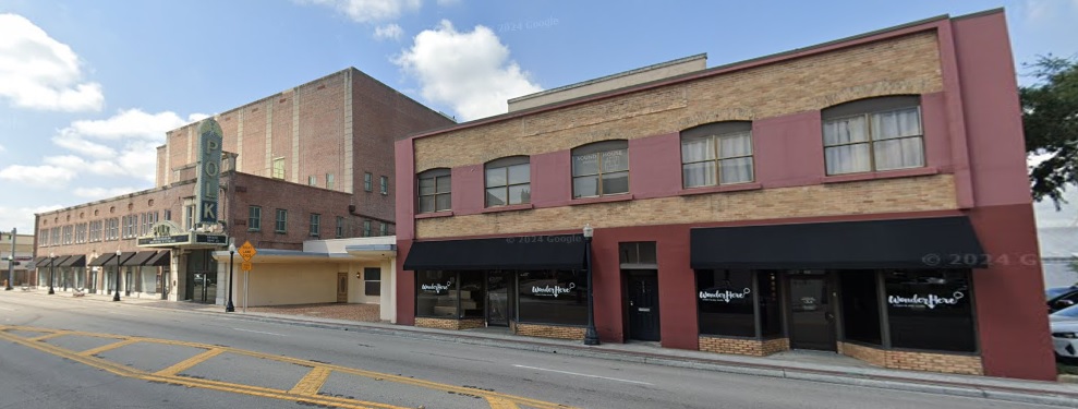 This image from Google Maps of the W. Fisk Johnson Building on South Florida Avenue shows what the building looked like before it was painted.