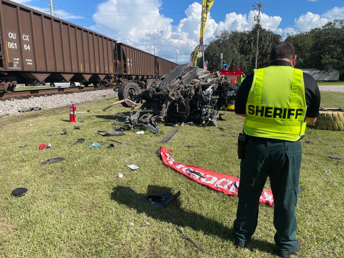 The driver of a pickup truck was killed Tuesday afternoon when the truck collided with a freight train. A Polk County Sheriff's Office official said there are no crossing gates at that intersection, which is privately owned property.